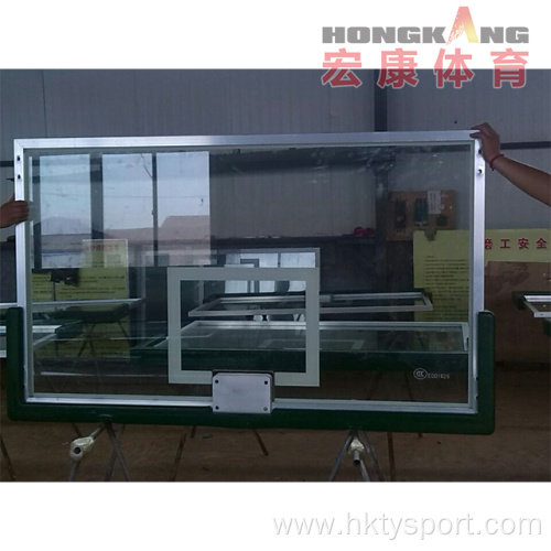 Hongkang Good Price Tempered Glass Backboard Basketball Stand